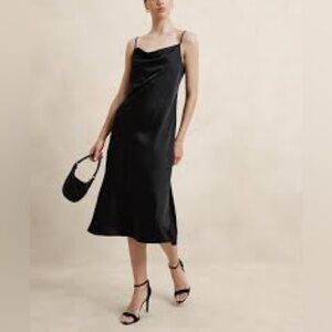 Banana Republic Satin Black Dress